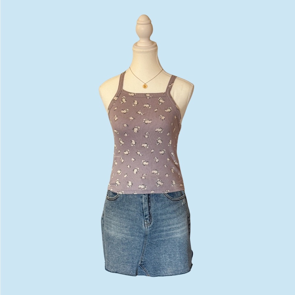Floral Purple Tank Top
